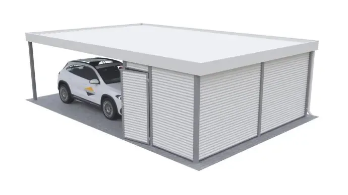 Doppelcarport mit Schuppen