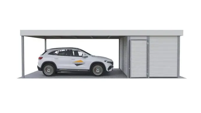 Doppelcarport mit Schuppen
