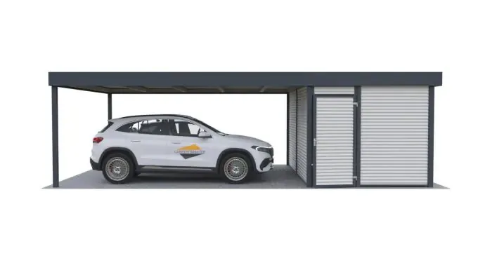 Doppelcarport mit Schuppen