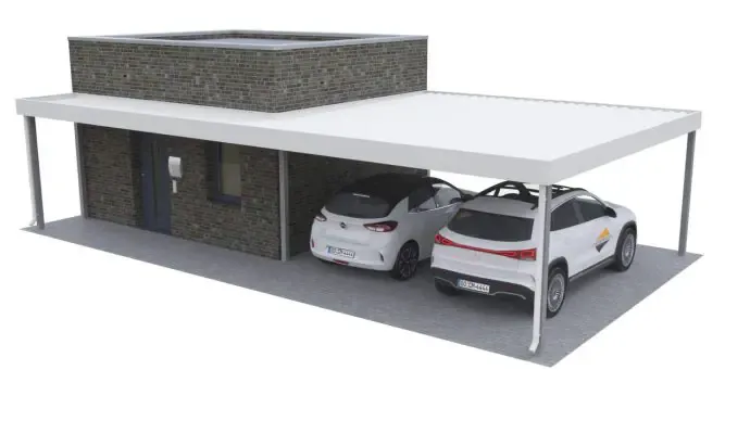 Doppelcarport mit Eingangsüberdachung