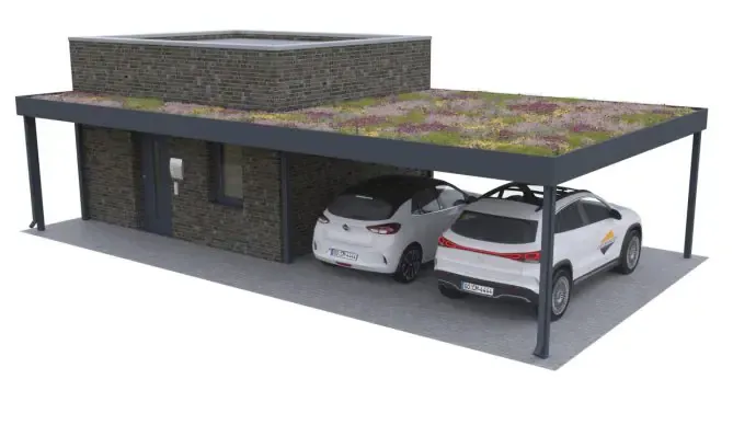 Doppelcarport mit Eingangsüberdachung