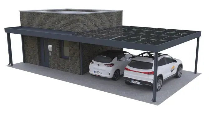 Doppelcarport mit Eingangsüberdachung