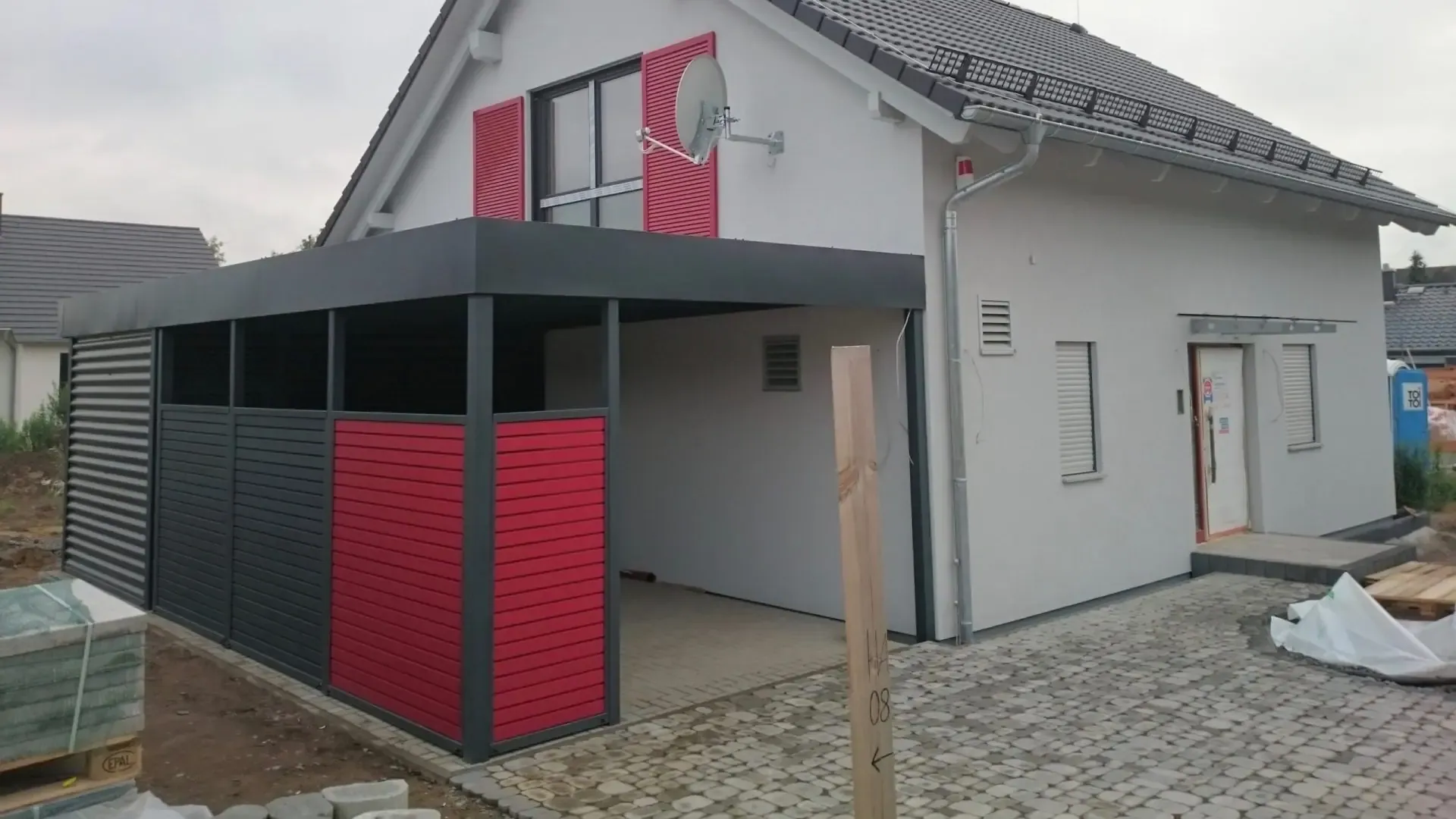 Carport mit Schuppen - Carportmaster Projekt 18-C-2012 - 01796 Pirna - Carportbild 01