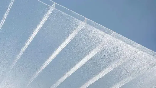 AAA, SDP 16–64 Acryl, NO DROP Lichtdurchlässigkeit ca. 85 %, U-Wert 2,5 Dicke ca. 16 mm