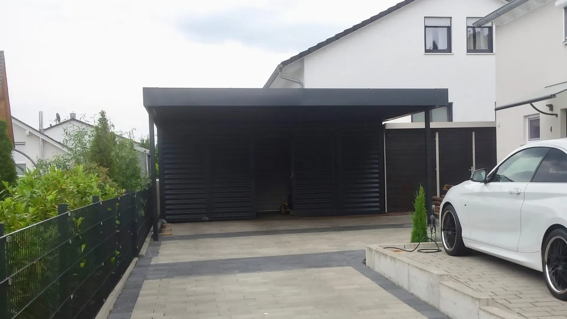 Doppelcarport mit Schuppen - Carportmaster Projekt 16-P-1218 - 71711 Steinheim - Carportbild 01