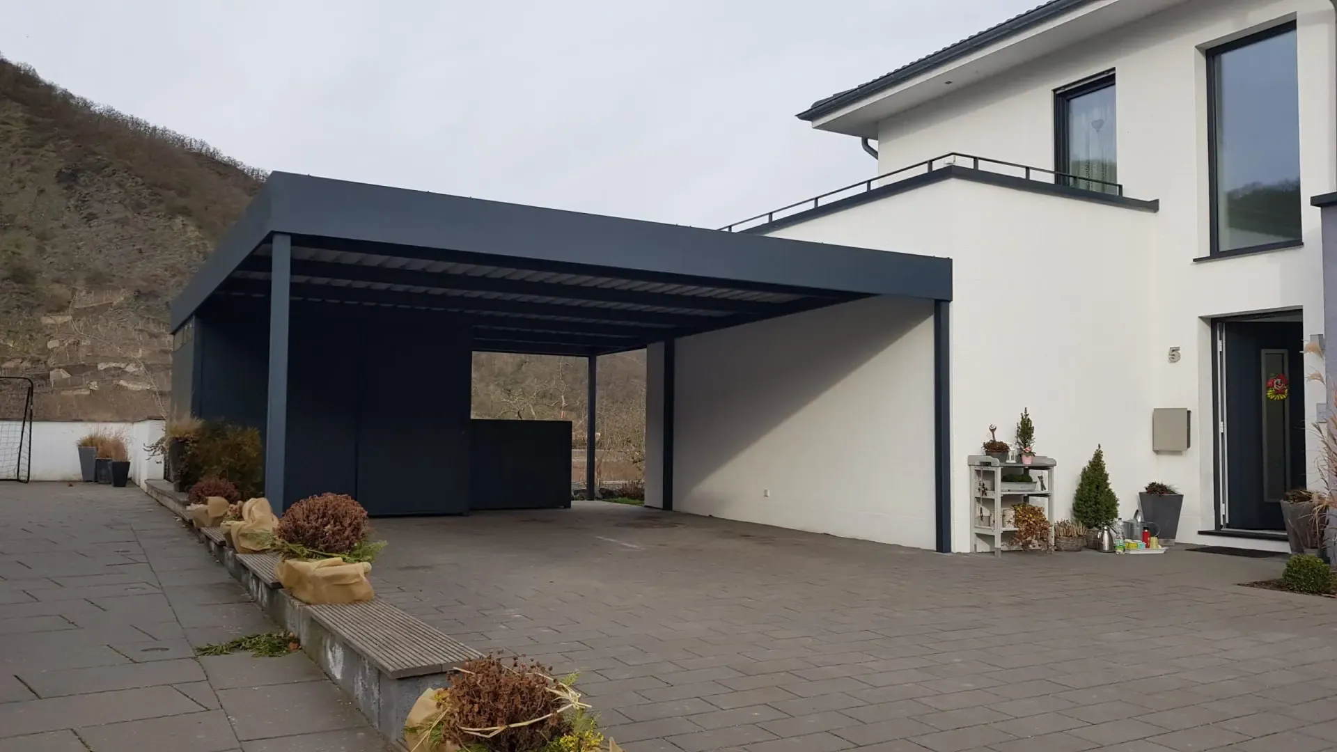 Doppelcarport mit Schuppen - Carportmaster Projekt 20-P-2608 - 56332 Dieblich - Carportbild 01